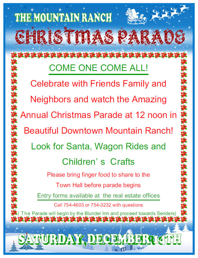 A Christmas Parade..Mountain Ranch Style