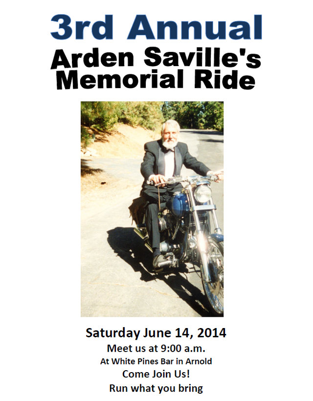 The 3rd Annual Arden Saville's Memorial Ride