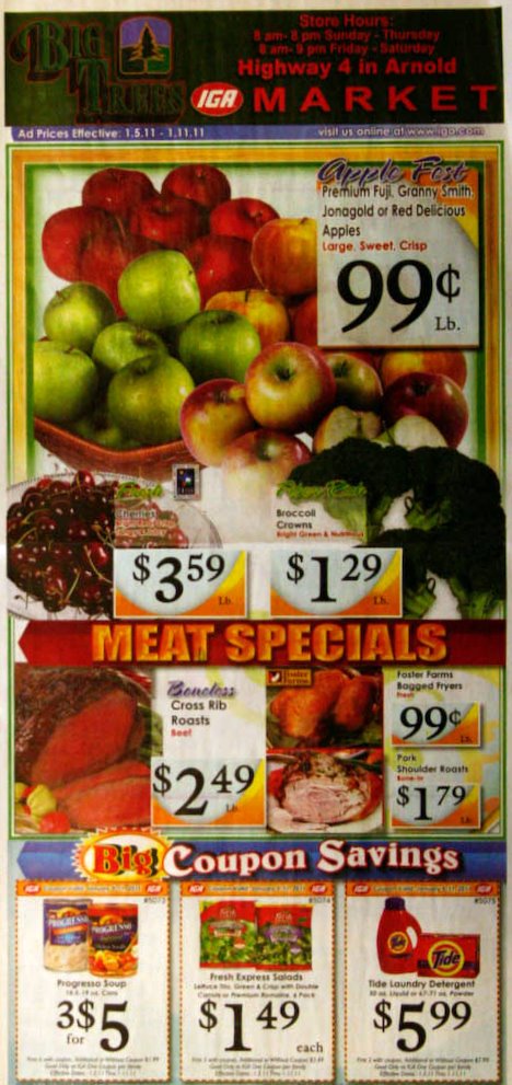 Big Trees Market's Big Weekly Ad for January 5-11, 2010
