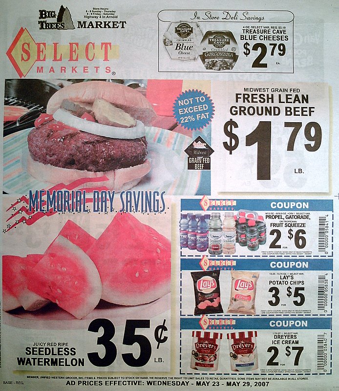 Big Trees Market Weekly Ad for May 23-29, 2007