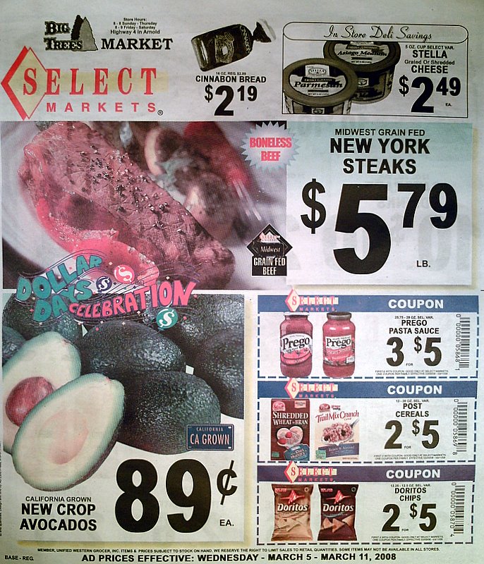 Big Trees Market Weekly Ad for March 5 - 11, 2008